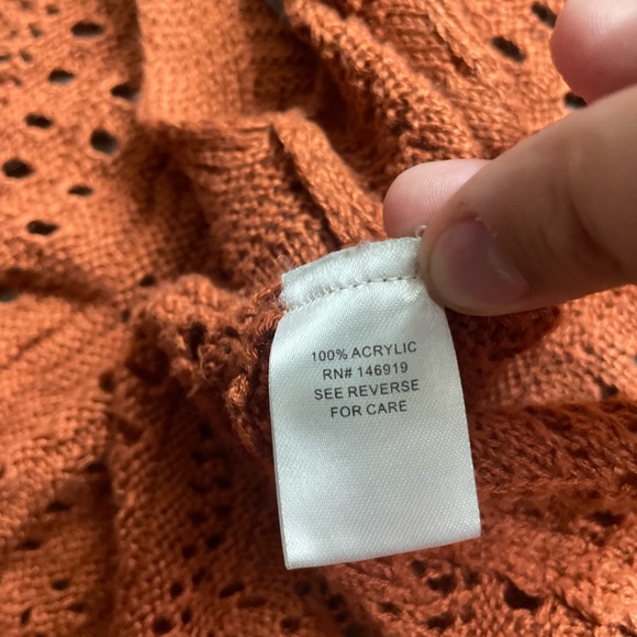 Pumpkin/Rust Orange Cardian small #B6 - Picture 2 of 4